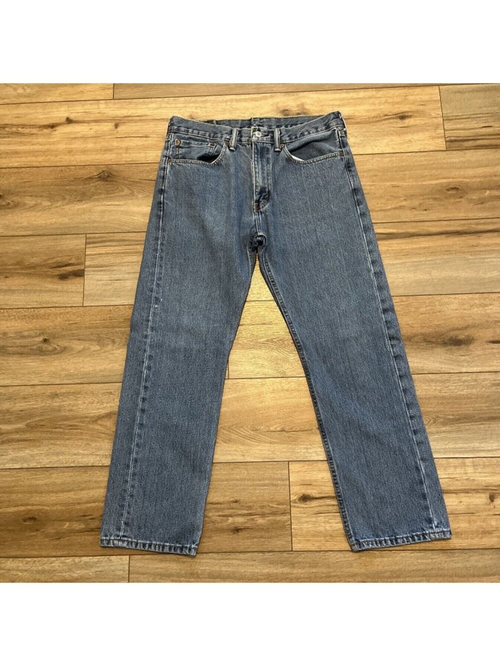 Men's Levis 505 Regular Fit Denim Jeans SZ 34x30 Blue Modern Cotton Red Tab